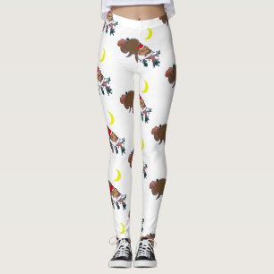 santa claus sloth kerst leggings