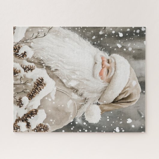 Santa Claus Snow Pine trees Legpuzzel (Horizontaal)