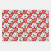 Santa Claus, Snowman, Père Noël Papier d'enveloppe (Devant)