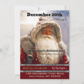 Santa Claus Snowy Trail Fête de Noël Invitation (Devant)