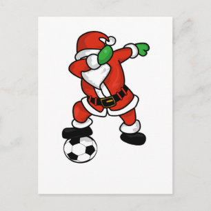 Santa Claus soccer dab dans lelijke kerst T-shir Feestdagenkaart