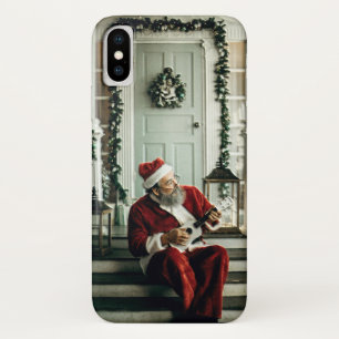 Santa Claus-speelmuziek iPhone X Hoesje