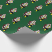 Santa Claus-speelsaxophone Cadeaupapier (Hoek)