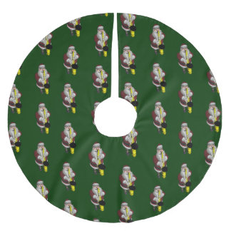 Santa Claus-speelsaxophone Kerstboom Rok