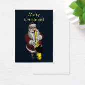 Santa Claus-speelsaxophone Visitekaartje (Bureau)