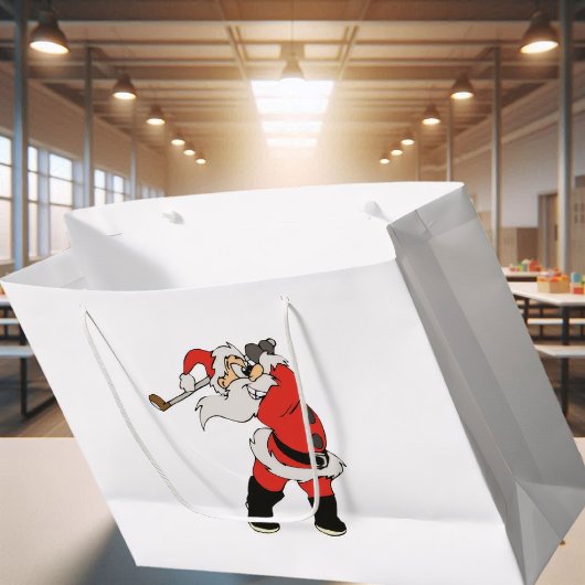 Santa Claus speelt golf Groot Cadeauzakje