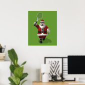 Santa Claus-speltennis Poster (Thuiskantoor)