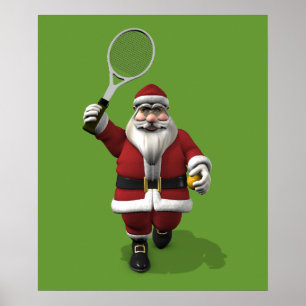 Santa Claus-speltennis Poster
