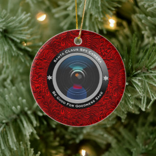 Santa Claus Spy Camera Keramisch Ornament