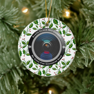 Santa Claus Spy Camera Keramisch Ornament