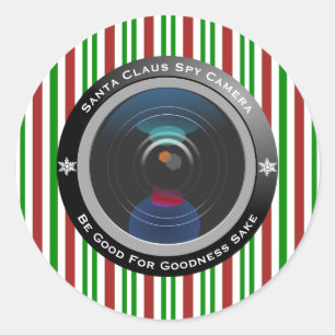 Santa Claus Spy Camera Ronde Sticker