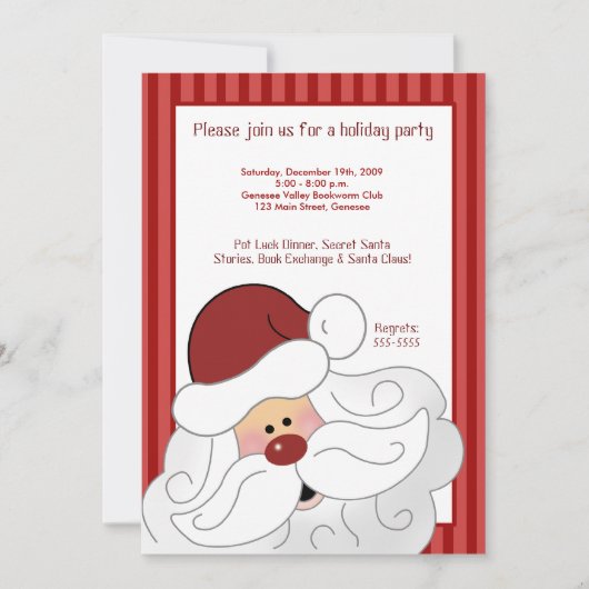 SANTA CLAUS St. Nick Fête Invitation (Devant)