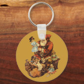 Santa Claus St. Nickn Art Print Sleutelhanger (Voorkant)