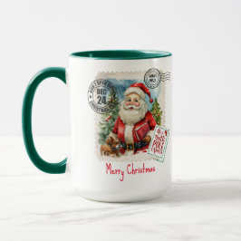 Santa Claus Stamp Combo Mok, 15 oz Mok