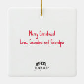  Santa Claus Stamp Keramisch Ornament (Achterkant)