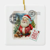  Santa Claus Stamp Keramisch Ornament (Voorkant)