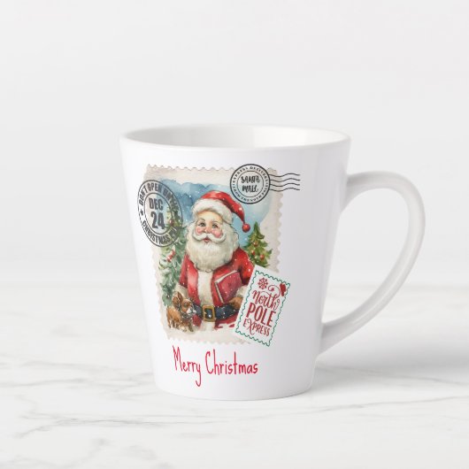  Santa Claus Stamp Latte Mok (Rechts)