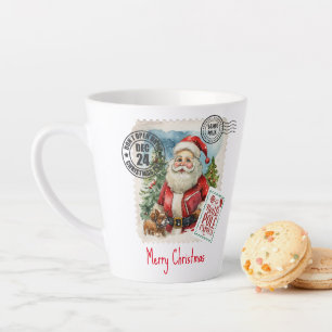  Santa Claus Stamp Latte Mok