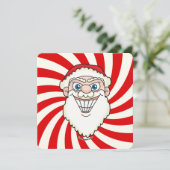 Santa Claus Starburst Screwball Graphics Flat Card (Staand voorkant)