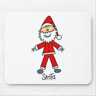 Santa Claus Stick Figuur Mousepad Muismat