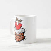 Santa Claus Stuck in Chimney Koffiemok (Voorkant links)