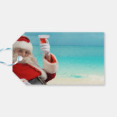 Santa Claus Summer Cadeaulabel (Achterkant Horizontaal)