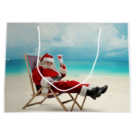 Santa Claus Summer Groot Cadeauzakje (Voorkant)
