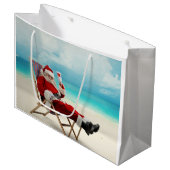 Santa Claus Summer Groot Cadeauzakje (Voorkant Gekanteld)