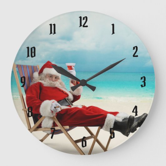 Santa Claus Summer Grote Klok (Voorkant)