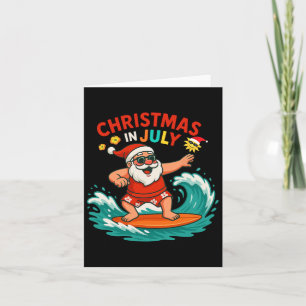 Santa Claus Surfen Strand Kerst in juli Mannen Wo Kaart