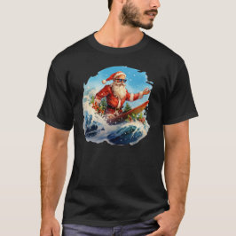 Santa Claus Surfing T-shirt