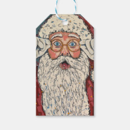 Santa Claus Surprised Cadeaulabel