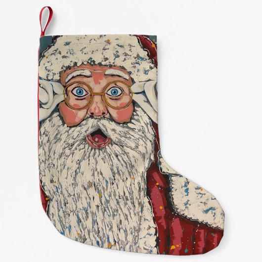 Santa Claus Surprised Kleine Kerstsok (Voorkant)