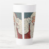 Santa Claus Surprised Latte Mok (Voorkant)