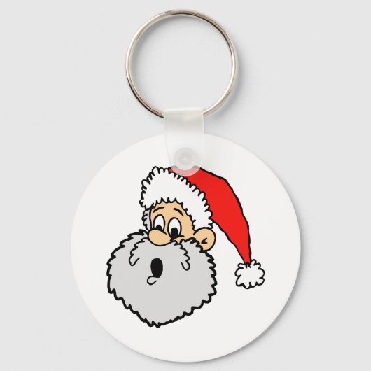 Santa Claus Surprised Sleutelhanger (Voorkant)