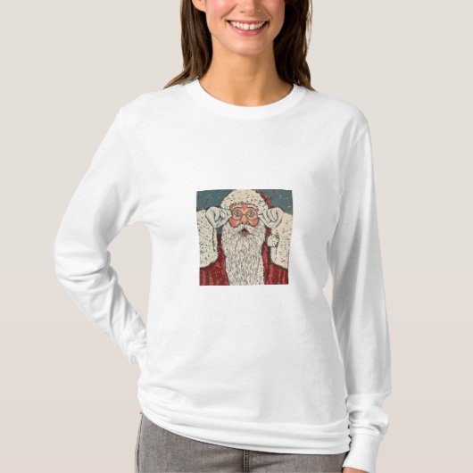 Santa Claus Surprised T-shirt (Voorkant)