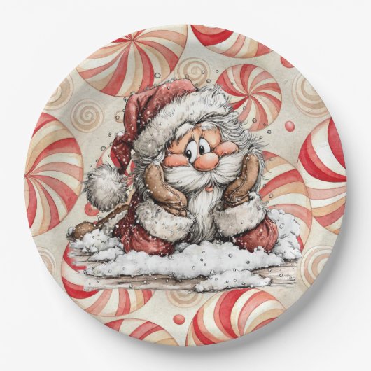 Santa Claus Thinking As He Fell  Papieren Bordje (Voorkant)