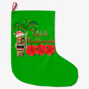 Santa Claus Tiki Mele Kalikimaka Grote Kerstsok