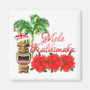 Santa Claus Tiki Mele Kalikimaka Magneet