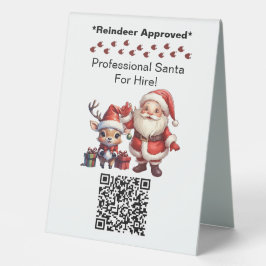 Santa Claus Two Sides Business Card Edit QR Code