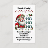 Santa Claus Two Sides Visitekaartje Bedankt QR-cod (Achterkant)
