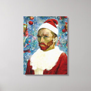 Santa Claus, Van Gogh toile étirée