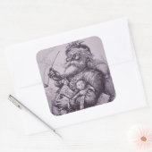 Santa Claus Vierkante Sticker (Envelop)