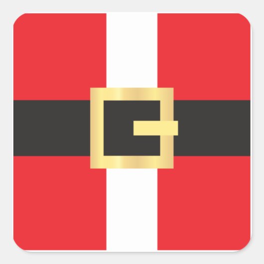 Santa Claus Vierkante Sticker (Voorkant)