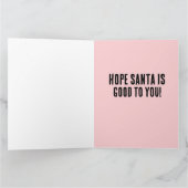 SANTA CLAUS VINTAGE CHRISTMAS GREETING CARTE (Intérieur)