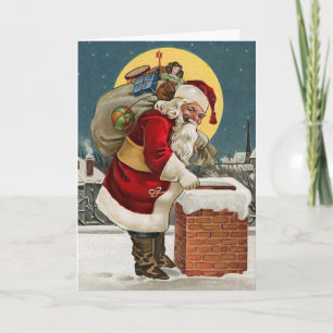 Santa Claus Vintage Christmas Kaart