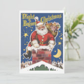 Santa Claus vintage, Noël Invitation (Debout devant)