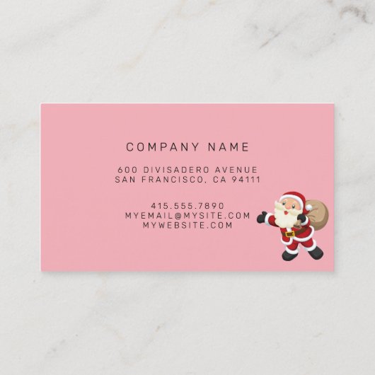 Santa Claus Visitekaartje (Achterkant)