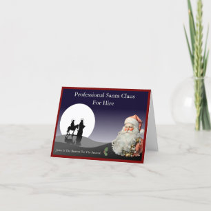 Santa Claus Visitekaartje Mailer Feestdagen Kaart