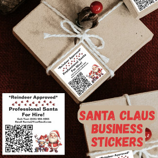 Santa Claus Visitekaartje Vierkante Sticker